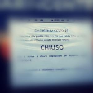 un esercizio chiuso per Covid 19 un esercizio chiuso per Covid 19