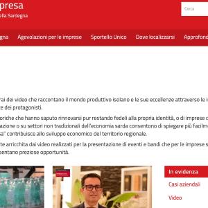 la home della sezione video di Sardegna impresa la home della sezione video di Sardegna impresa