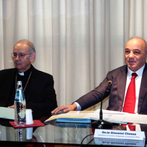 Gianni Chessa, assessore regionale del Turismo, e monsignor Antonello Mura, presidente della Conferenza episcopale sarda Gianni Chessa, assessore regionale del Turismo, e monsignor Antonello Mura, presidente della Conferenza episcopale sarda