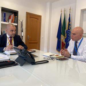 l'assessore regionale dei Trasporti, Aldo Salaris, con l'ad di Anas, Aldo Isi l'assessore regionale dei Trasporti, Aldo Salaris, con l'ad di Anas, Aldo Isi
