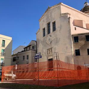 un cantiere nel centro di Alghero un cantiere nel centro di Alghero
